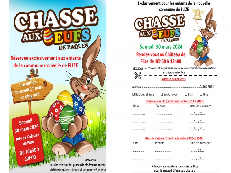 CHASSE AUX OEUFS 2024