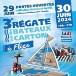 Regate de bateaux en carton